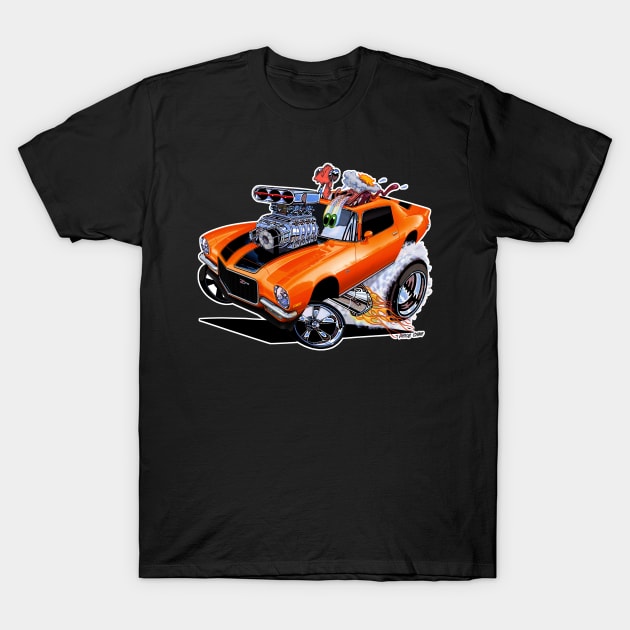 FULL BLOWN Camaro Orange T-Shirt by vincecrain